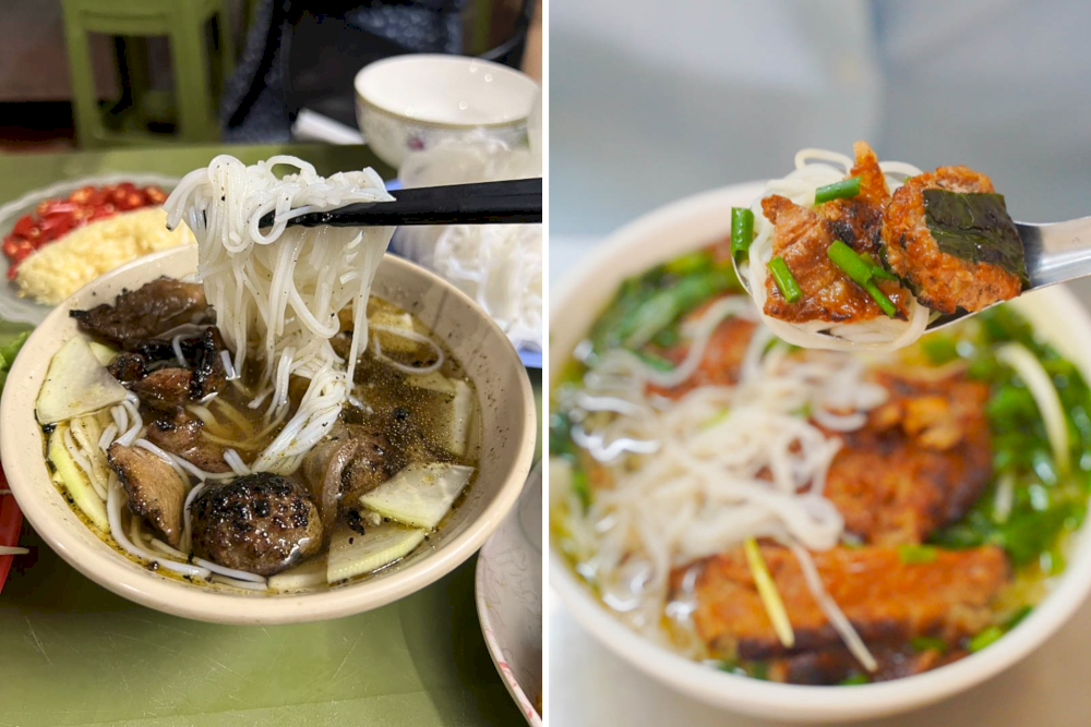 The ways to enjoy Bun Cha Cham and Bun Cha Chan are somewhat different